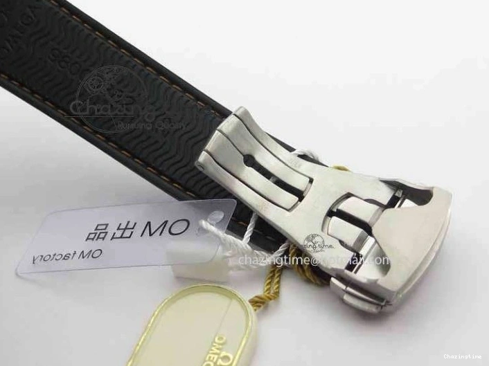 0429 Planet Ocean Master Chrono 45mm SS OM 1:1 Best Edition Black Dial Orange 12 On Rubber Strap A Durable 8169